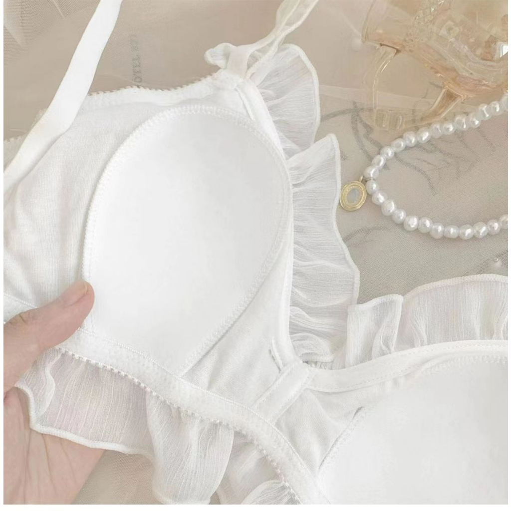 สไตล์ใหม่ นักเรียนญี่ปุ่น ชุดชั้นใน ลูกไม้หวาน ปรารถนาบริสุทธิ์ สไตล์บาง ชุดชั้นในไร้สาย - รูปที่ 7