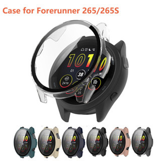 เคส PC กันรอยขีดข่วน พร้อมกระจกนิรภัยกันรอยหน้าจอ สําหรับ Garmin Forerunner 265 265s Forerunner 265