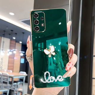 เคสโทรศัพท์ สําหรับ Samsung A23 A73 A53 A52 A52S A32 A72 A33 A13 4G 5G มือถือแบบนิ่ม กันกระแทก ลายผีเสื้อแวววาว