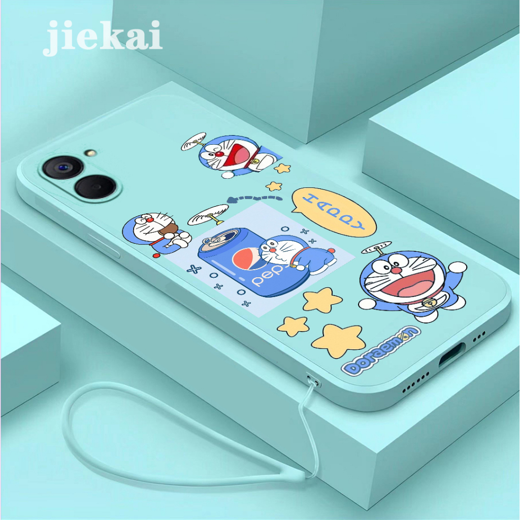 เคส Realme C33 เคสโทรศัพท์ ซิลิโคน กันกระแทก ลายการ์ตูนแมว โดราเอมอน น่ารัก