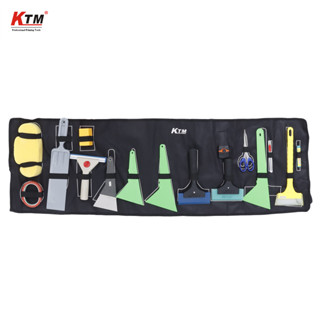 Ktm 16 ชิ้น / เซต เครื่องมือห่อฟิล์มรถยนต์ เครื่องมือห่อสติกเกอร์ ฟอยล์หน้าต่างอัตโนมัติ ปาดน้ํา มีดโกน มีดโกน เครื่องมือช่วยเหลือ การย้อมสีหน้าต่าง