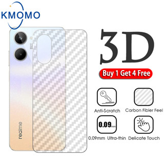 🔥ซื้อ 1 แถม 4🔥 Realme ฟิล์มกันรอยหลัง สีใส 10 Pro 9 + Plus 4G 9i 8 5G 7 7i 6 6i 5 5i 5s