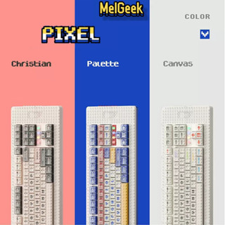 -LW- Melgeek Pixel คีย์บอร์ดปะเก็นไร้สาย แบบกําหนดเอง