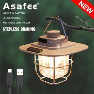 Asafee ใหม่ โคมไฟ LED TM-LY02 สวิตช์โรตารี่ พอร์ต C ชาร์จเร็ว แบบพกพา สําหรับตั้งแคมป์กลางแจ้ง