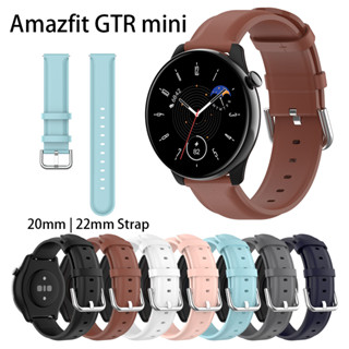 สายนาฬิกาข้อมือสมาร์ทวอทช์ แบบหนัง พร้อมบักเกิล แฟชั่น สําหรับ Amazfit GTR mini A2174 GTR GTS Bip 4 3 2 Pro Lite 20 มม. 22 มม.