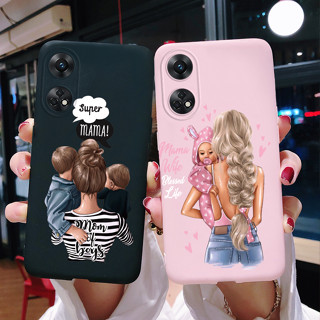 เคสโทรศัพท์มือถือ ซิลิโคนนิ่ม ลาย Super Mom Baby แฟชั่น สําหรับ OPPO Reno8 T 4G CPH2481 Reno8T Reno 8T 4G