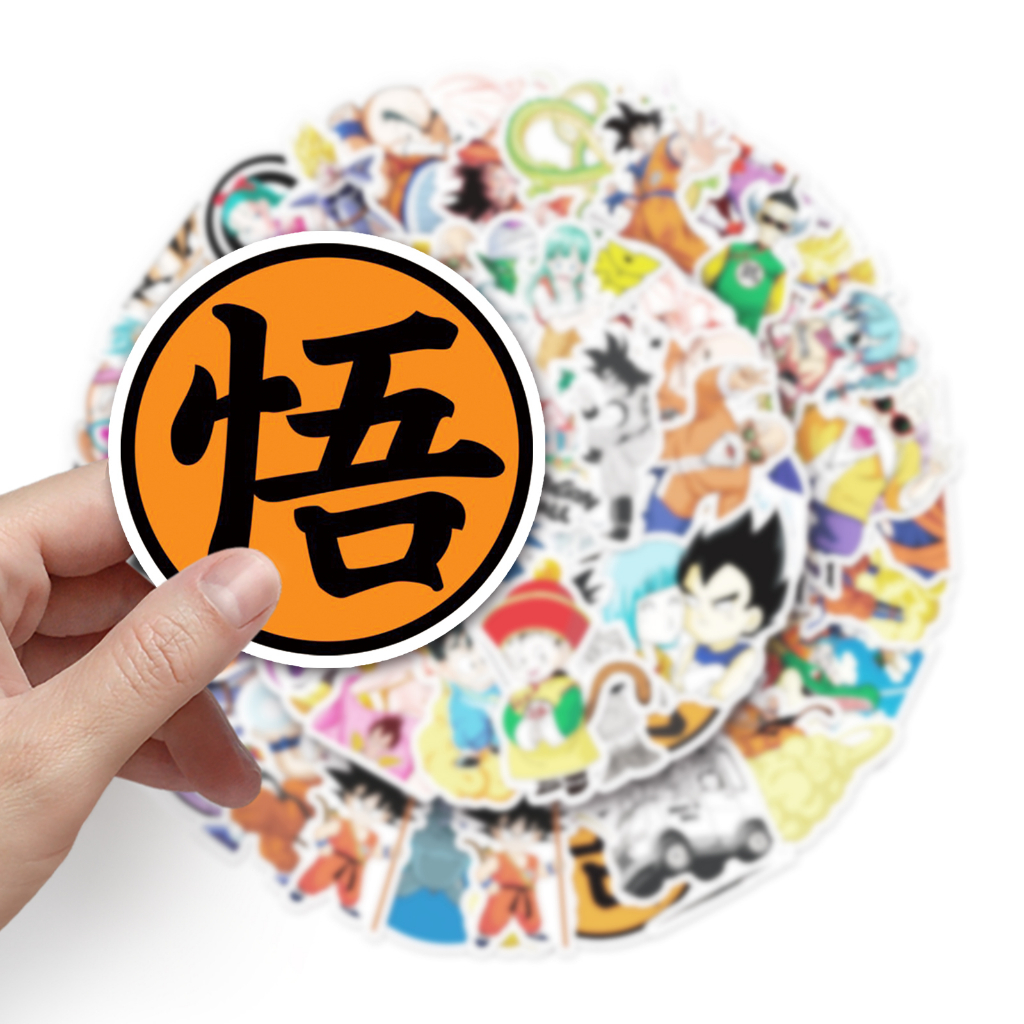 สติกเกอร์ กันน้ํา ลาย Dragon Ball สร้างสรรค์ สําหรับติดตกแต่งรถยนต์ จํานวน 50 ชิ้น