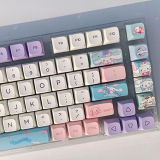 P PBT ปุ่มกด XDA ลายสุนัขชินนาม่อนน่ารัก สําหรับคีย์บอร์ด Mechanical