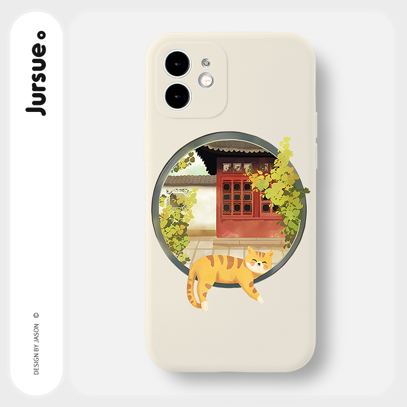 JURSUE เคสไอโฟน เคสซิลิโคนนุ่มกันกระแทกน่ารักตลก เคสโทรศัพท์ สีดำ Compatible for iPhone 16 15 14 13 12 11 Pro Max SE 2020 X XR XS 8 7 Plus พลัส Y3312