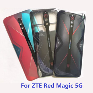 ใหม่ ฝาครอบแบตเตอรี่ด้านหลัง พร้อมกาวโลโก้ แบบเปลี่ยน สําหรับ ZTE Nubia Red Magic 5G NX659J 6.65 นิ้ว