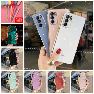 Straight Edge 90° Case For Oppo RENO7 5G Reno 6 PRO Reno 6Z Reno 4 PRO Reno 5 Reno 3 PRO Phone Case soft casing Coated cover