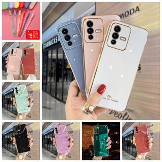 Straight Edge 90° Case For Vivo V20SE V21 V21E 4G S1 PRO V23 V23 PRO Y75 5G Y33S Y55 5G T1 5G V23E Phone Case soft casing Coated cover