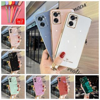 Straight Edge 90° Case For Oppo A77 5G A57 2022 A17 A17K Reno8 5G 8PRO Reno4F Reno5F Phone Case soft casing Coated cover