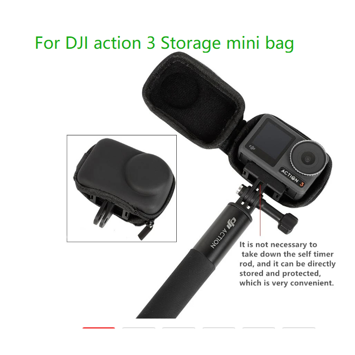 ลําตัว มินิ PU กล่องเก็บ เคสกันน้ํา สําหรับ DJI Osmo Action 4 / Action 3 อุปกรณ์เสริมกล้อง