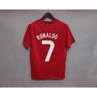 เสื้อกีฬาแขนสั้น ลายทีมชาติฟุตบอล Portugal RONALDO DECO 2010 ชุดเหย้า คุณภาพสูง สไตล์เรโทร