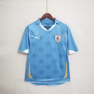 เสื้อกีฬาแขนสั้น ลายทีมชาติฟุตบอล Uruguay SUAREZ FORLAN 2010 ชุดเหย้า คุณภาพสูง สไตล์เรโทร