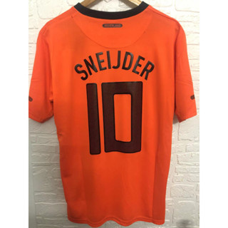 เสื้อกีฬาแขนสั้น ลายทีมชาติฟุตบอล Holland SNEIJDER ROBBEN 2010 ชุดเหย้า คุณภาพสูง สไตล์เรโทร