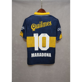 เสื้อกีฬาแขนสั้น ลายทีมชาติฟุตบอล MARADONA 95-96 คุณภาพสูง สไตล์เรโทร