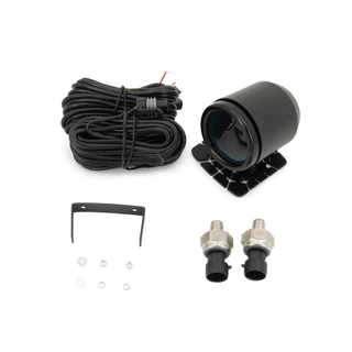 52 มม.Dual Red & Blue จอแสดงผล LED Air Suspension Gauge ความดันอากาศ Guage LED ดิจิตอล 2 ชิ้น 1/8NPT เซ็นเซอร์ยาว 5 เมตรและผู้ถือหมุน