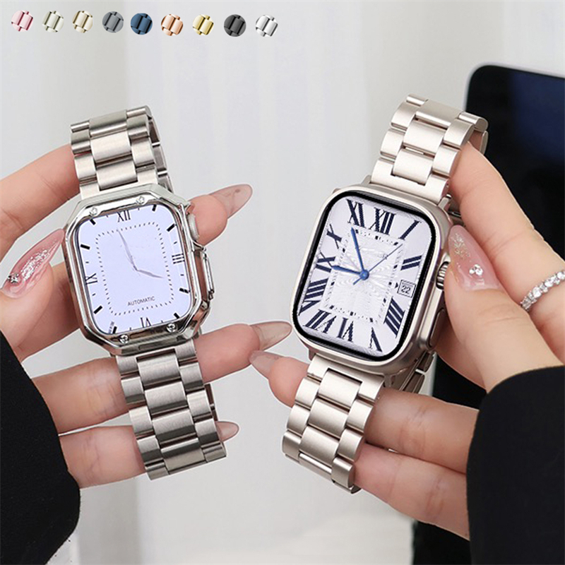 สายนาฬิกาข้อมือ สเตนเลส โลหะ แบบเปลี่ยน สําหรับ iWatch Ultra s8 7 6 5 4 3 2 1 se 38 มม. 40/41/42/44/45 มม. 49 มม.