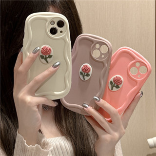 เคสนิ่ม ลายดอกกุหลาบ 3D สําหรับ iPhone 11 12 13 14 Plus PRO MAX iPhone14 iPhone14ProMax