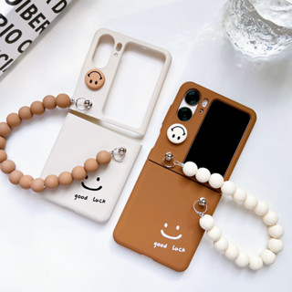 เคสโทรศัพท์มือถือแบบแข็ง บางมาก พร้อมสายคล้องมือ สําหรับ OPPO Find N2 FLIP