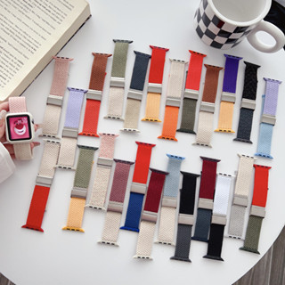 สายนาฬิกาข้อมือไนล่อนถัก สําหรับ Ap Watch band 49 มม. 45 มม. 44 มม. 40 มม. 41 มม. 42 มม. 38 มม. i*-Watch Series 1 2 3 4 5 se 6 7 8