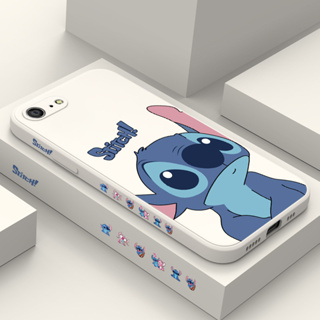 เคสโทรศัพท์มือถือ ยางซิลิโคน ลายมอนสเตอร์ Stitch พร้อมสายคล้อง สําหรับ iPhone 7 Plus 6 6S Plus SE