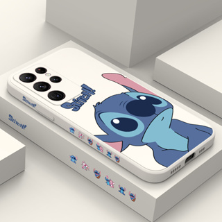 เคสโทรศัพท์มือถือ ยางซิลิโคน ลายมอนสเตอร์ Stitch พร้อมสายคล้อง สําหรับ Samsung Galaxy S23 Ultra S22 Ultra S23+ Plus S23 FE