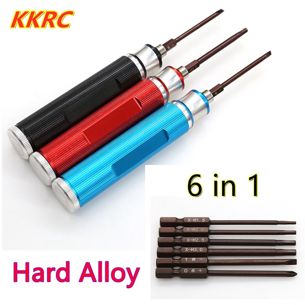 6 in 1 เครื่องมือไขควง อัลลอย แบบแข็ง สําหรับซ่อมแซมโดรน เฮลิคอปเตอร์บังคับ