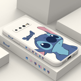 [พร้อมส่ง] เคสโทรศัพท์มือถือ ขอบซิลิโคน ลายมอนสเตอร์ Stitch น่ารัก สําหรับ Samsung Galaxy S10+Plus S10E S9 S8+ Plus