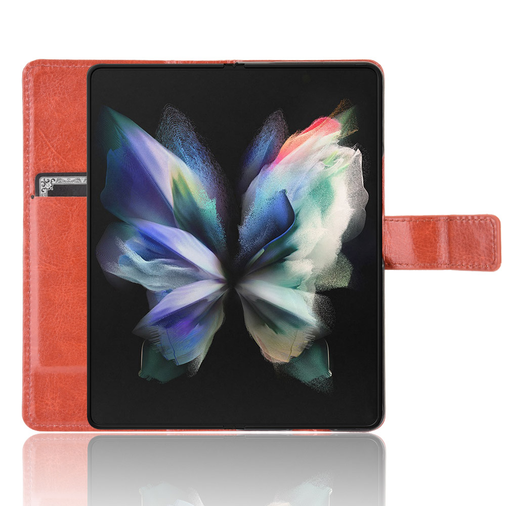 เคสซัมซุง Case for Samsung Galaxy Z Fold 2 3 4 5 6 5G Fold2 Fold3 Fold4 Fold5 Fold6 5G เคสโทรศัพท์หนัง TPU นิ่มฝาพับ พร้อมช่องใส่บัตร และขาตั้ง สําหรับ Retro Leather Case Flip Cover Wallet ฝาพับหนัง ซองมือถือ เคสเปิดปิด