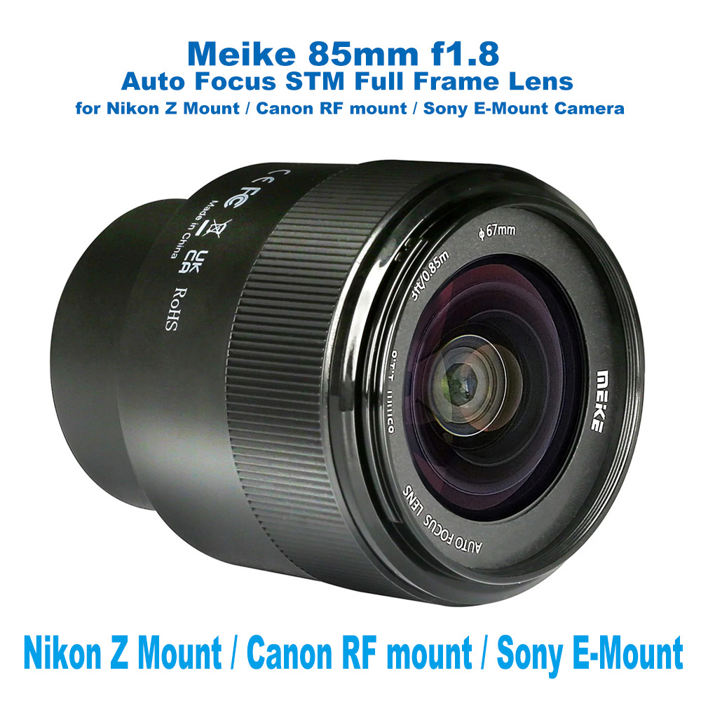 Meike เลนส์โฟกัสอัตโนมัติ 85 มม. f1.8 STM ฟูลเฟรม สําหรับกล้อง Nikon Z Mount Canon RF Sony E-Mount