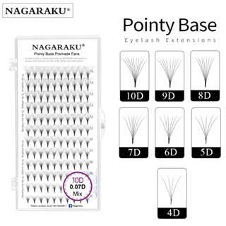 Nagaraku Sharp พัดลมต่อขนตา 0.07 มม. 4D-10D 120 ใบพัด ฐานบาง สไตล์รัสเซีย