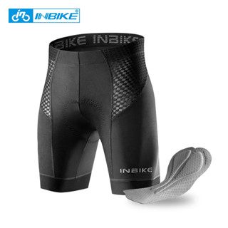 Inbike Pro กางเกงขาสั้น แบบหนา 3D ระบายอากาศ กันกระแทก สําหรับผู้ชาย เหมาะกับการขี่จักรยาน