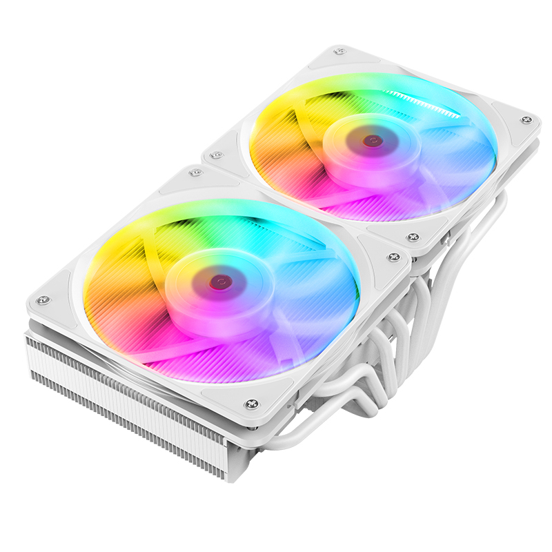 Jiushark JF 13K Diamond White ARGB พัดลมระบายความร้อน CPU 240 มม. ท่อทองแดง 7 ท่อ สําหรับ Intel LGA1