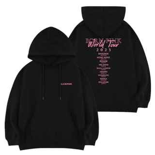 เสื้อแจ็กเก็ตกันหนาว มีฮู้ด ลาย KPOP BLACKPINK BORN PINK Kim Jisoo LISA Rosé Jennie สไตล์สตรีท สําหรับผู้ชาย และผู้หญิง 2023