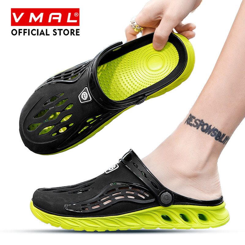 VMAL รองเท้าแตะลําลอง พื้นหนา กันลื่น คุณภาพสูง เหมาะกับเดินชายหาด แฟชั่นฤดูร้อน สําหรับผู้ชาย ไซซ์ 40-45