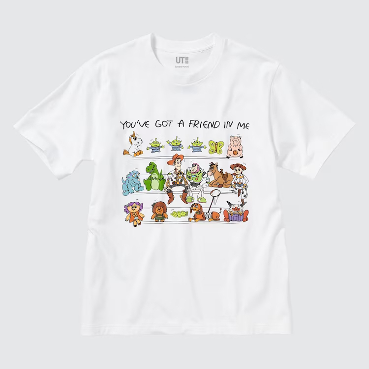 เสื้อยืดพิมพ์ลาย UNI Mens/Womens PIXAR ART (แขนสั้น Pixar Art)