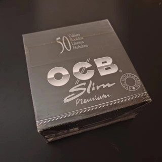 กระดาษโรล ยกกล่อง 50 เล่ม OCB King Size 110MM Slim White Paper Full Box 50 Booklets