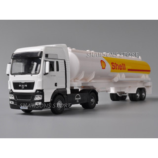 โมเดลรถแทรกเตอร์ ขนาด 1:43 Man TGX 18.480 Tractor With Oil Tanker Semi-Trailer พร้อมรถถังน้ํามัน กึ่งพ่วง ขนาดเล็ก ของเล่นสําหรับเด็ก