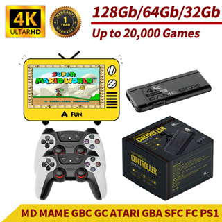 Video เกมคอนโซล 4K GAMESTICK 2.4g ไร้สาย GAMEPAD เกมอาเขตย้อนยุค