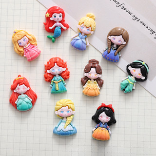 1Pcs Disney Fairy tale princess ขับเครื่องบิน DIY เรซิ่น การ์ตูนน่ารัก แพคเกจวัสดุกาวครีม 3Dสามมิติสต DIYวัสดุทำมือ อุปกรณ์เสริม เคสโทรศัพท์ ตกแต่ง