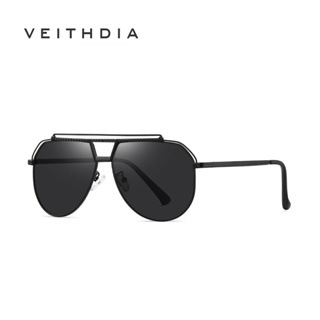 Veithdia ใหม่ แว่นตากันแดด เลนส์โพลาไรซ์ ป้องกันแสงสะท้อน ป้องกันรังสีอัลตราไวโอเลต แฟชั่นสําหรับผู้ชาย JS8533