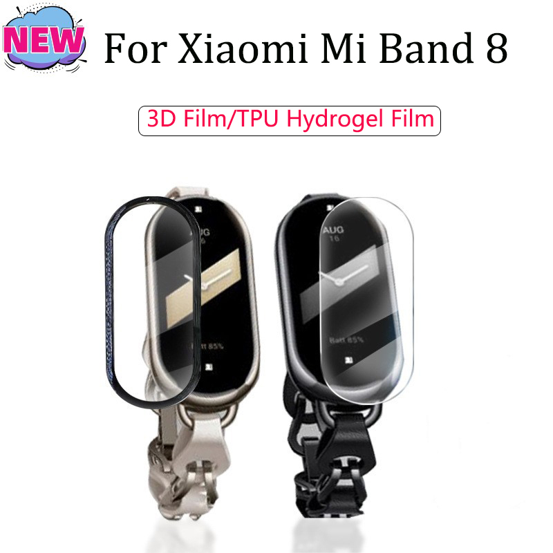 สําหรับ Xiaomi Mi Band 9/8 ฟิล์มคอมโพสิตแบบเต็มหน้าจอครอบคลุม Mi Band9 8 ฟิล์มคอมโพสิต 3D นาฬิกา HD Hydrogel ฟิล์ม
