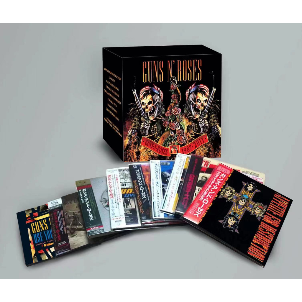 แผ่น CD เพลง Guns N 'Roses Gun Rose 9 แผ่น Dvd 2 แผ่น JP Version SHM-CD