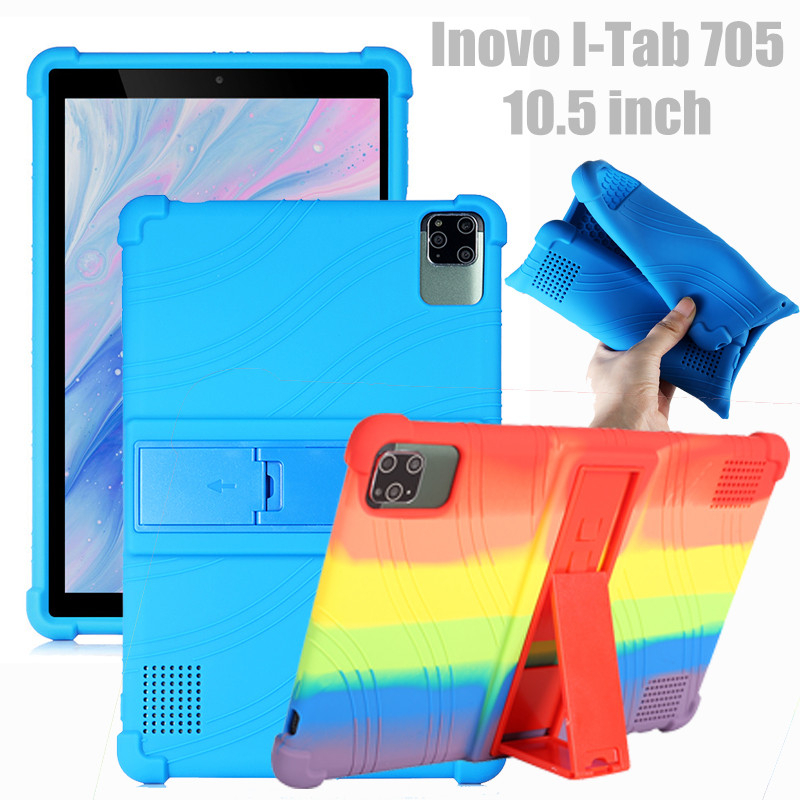 For Inovo I-Tab 705 10.5 inch Tablet Case Super Shockproof Soft Silicone Protective Case Stand Cover