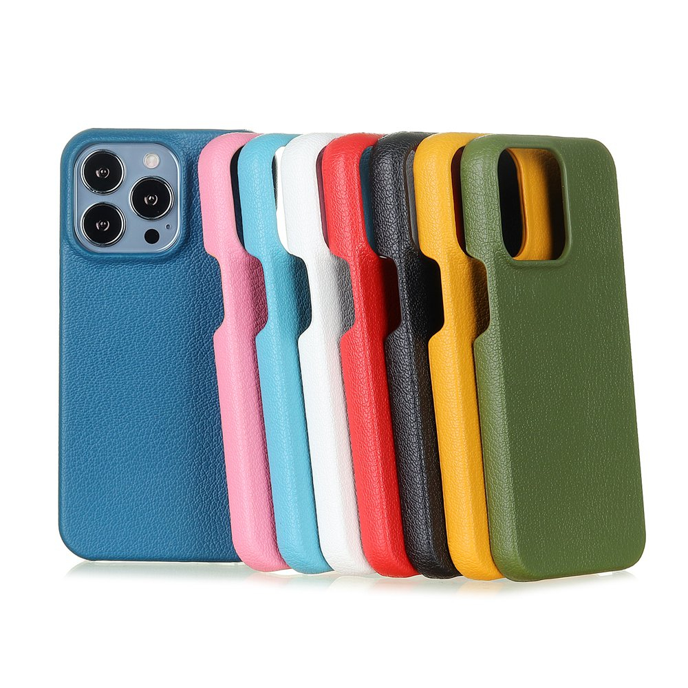 Lichey รูปแบบฝาครอบหนัง PU สําหรับ iPhone 13 14 15 16 Pro Max กรณี Slim แฟชั่นหรูหราป้องกันกรณี