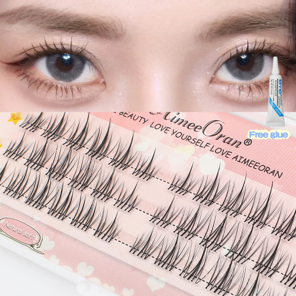 รวมถึงกาว ขนตารุ่นไอติม ขนตาปลอม 0.07 8-12mm ขนตาช่อ ขนตาแบบช่อ