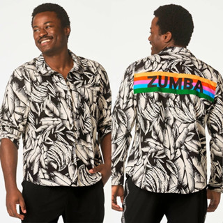 ใหม่ เสื้อเชิ้ต ZW Zumba Miami Button Down Z1T00 0323 สําหรับออกกําลังกาย